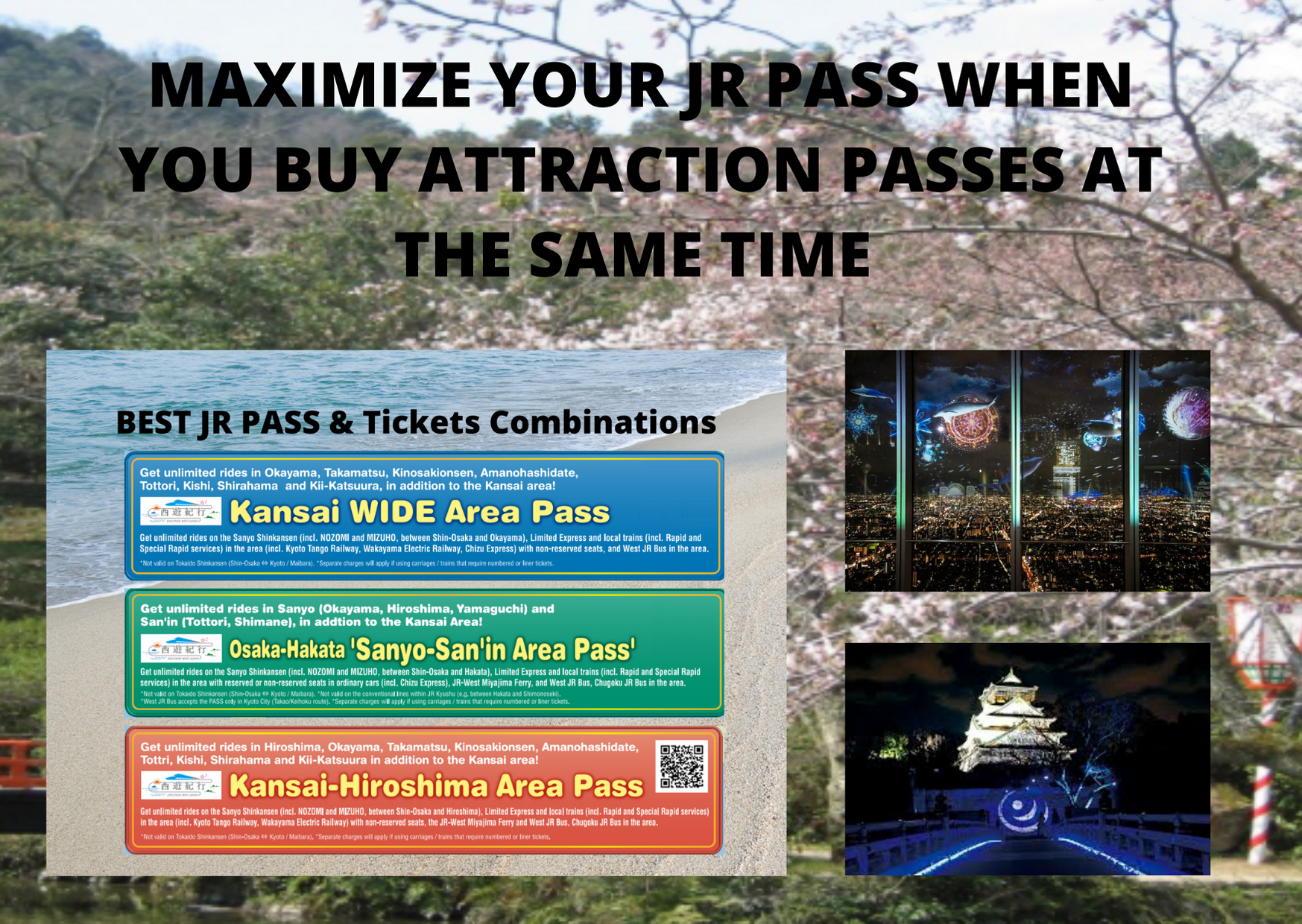 JR Wast Rail Pass and Attractions combination